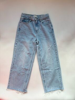 Pacsun Crop Wide Leg High Rise Light Wash Jeans Size 25